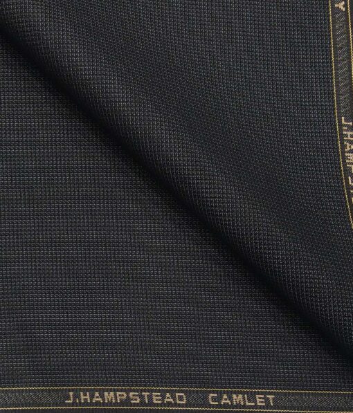 J.Hamsptead by Siyaram's Dark Grey Terry Rayon Shiny Stuctured Unstitched Party Wear Suiting Fabric
