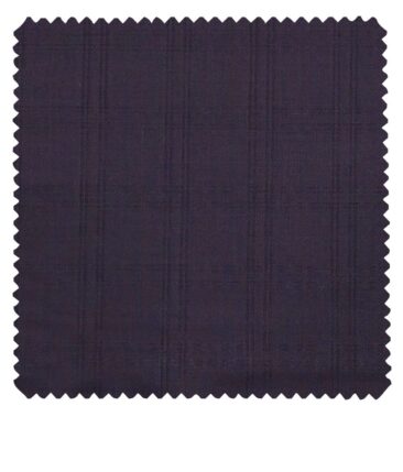 Marconi by Siyaram's Dark Purple Terry Rayon Self Broad Checks Unstitched Suiting Fabric