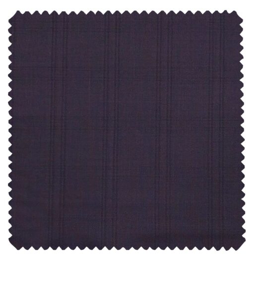 Marconi by Siyaram's Dark Purple Terry Rayon Self Broad Checks Unstitched Suiting Fabric