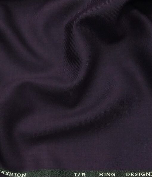 Marconi by Siyaram's Dark Purple Terry Rayon Solids Unstitched Suiting Fabric