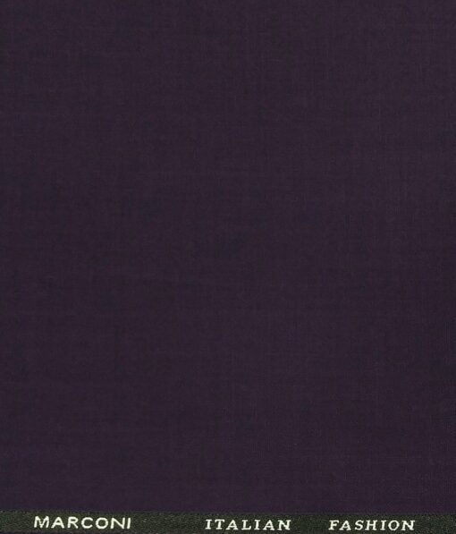 Marconi by Siyaram's Dark Purple Terry Rayon Solids Unstitched Suiting Fabric