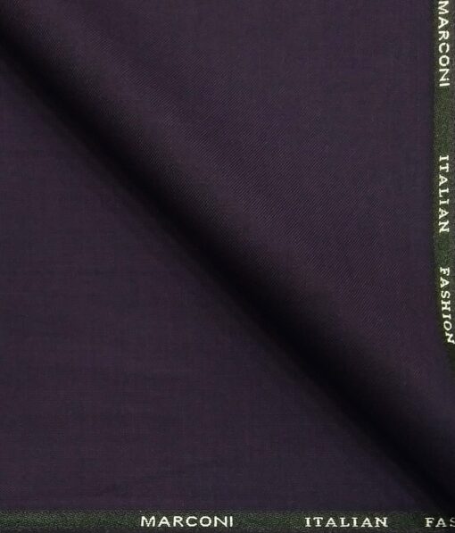 Marconi by Siyaram's Dark Purple Terry Rayon Solids Unstitched Suiting Fabric