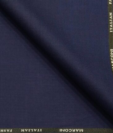 Marconi by Siyaram's Dark Royal Blue Terry Rayon Solids Unstitched Suiting Fabric