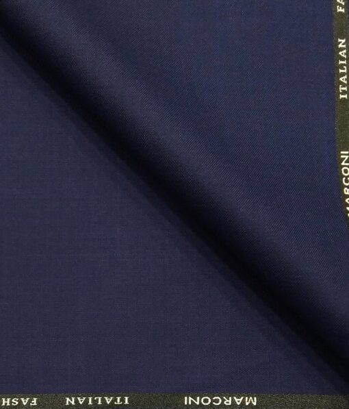 Marconi by Siyaram's Dark Royal Blue Terry Rayon Solids Unstitched Suiting Fabric