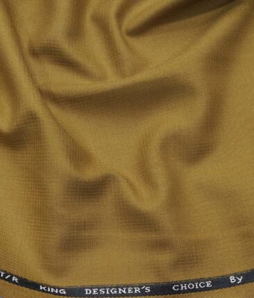 Marconi by Siyaram's Medallion Yellow Terry Rayon Self Checks Unstitched Suiting Fabric