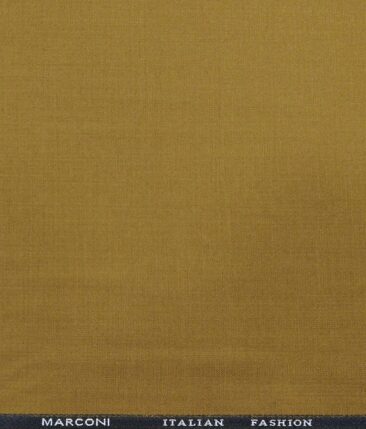 Marconi by Siyaram's Medallion Yellow Terry Rayon Self Checks Unstitched Suiting Fabric