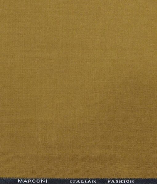 Marconi by Siyaram's Medallion Yellow Terry Rayon Self Checks Unstitched Suiting Fabric