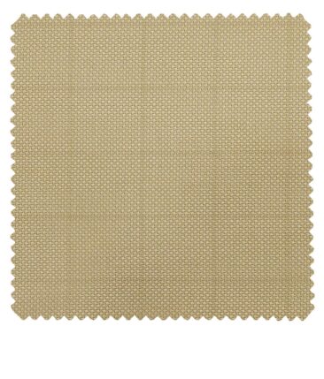 Raymond Beige Polyester Viscose Stuctured Cum Checks Unstitched Suiting Fabric