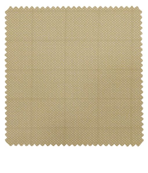 Raymond Beige Polyester Viscose Stuctured Cum Checks Unstitched Suiting Fabric
