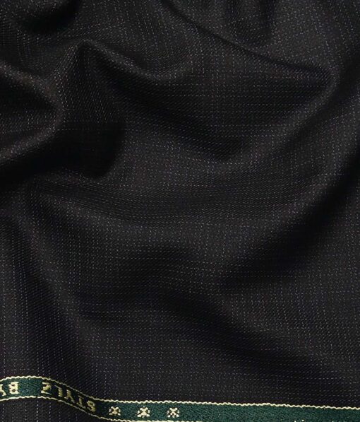 Raymond Blackish Grey Polyester Viscose Self Design Unstitched Suiting Fabric