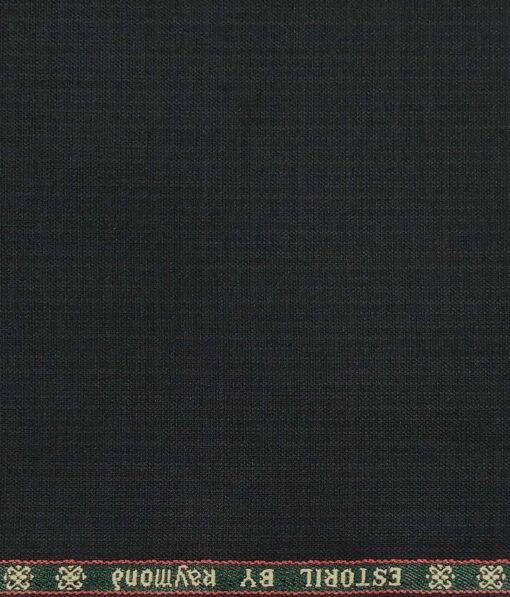 Raymond Greyish Black Polyester Viscose Self Design Unstitched Suiting Fabric