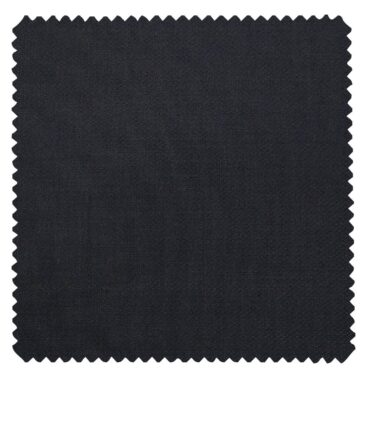 Raymond Dark Navy Blue Polyester Viscose Stuctured Unstitched Suiting Fabric