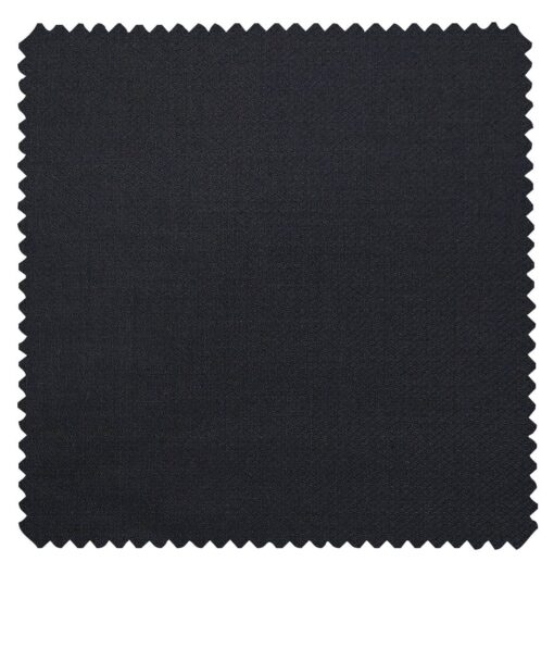 Raymond Dark Navy Blue Polyester Viscose Stuctured Unstitched Suiting Fabric
