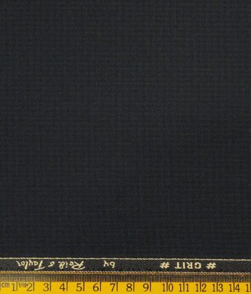Reid & Taylor Dark Sea Green Polyester Viscose Self Design Unstitched Suiting Fabric