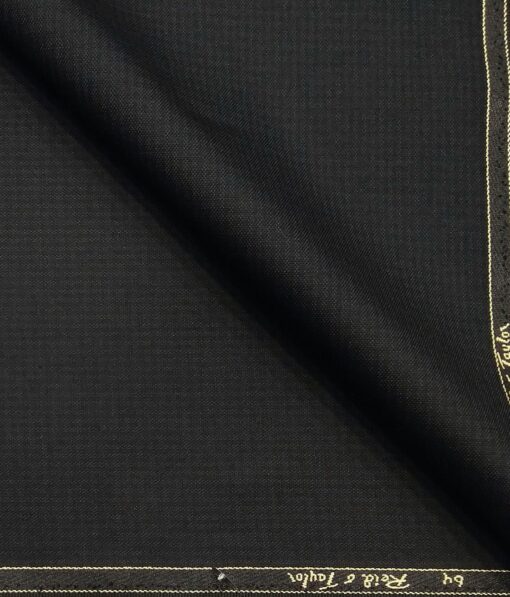 Reid & Taylor Dark Sea Green Polyester Viscose Self Design Unstitched Suiting Fabric