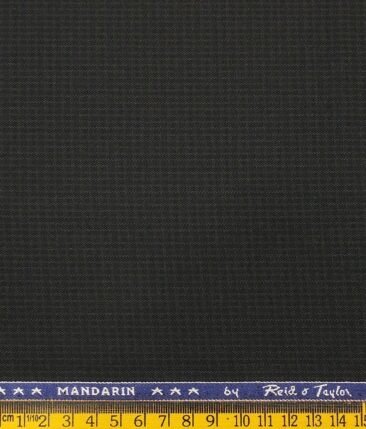Reid & Taylor Dark Mehandi Green Polyester Viscose Self Structured Unstitched Suiting Fabric