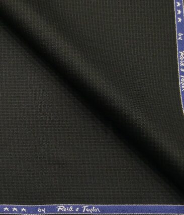 Reid & Taylor Dark Mehandi Green Polyester Viscose Self Structured Unstitched Suiting Fabric