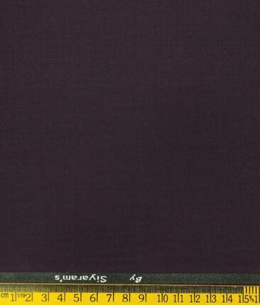Siyaram's Dark Wine Terry Rayon Self Broad Checks Unstitched Suiting Fabric