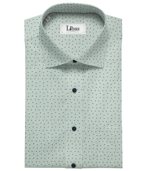 Ankur by Arvind Light Sea Green 100% Premium Cotton Printed Shirt Fabric (1.80 M)