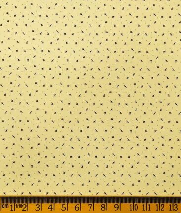 Ankur by Arvind Yellow 100% Premium Cotton Printed Shirt Fabric (1.80 M)
