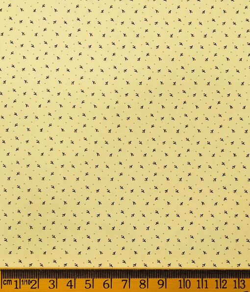 Ankur by Arvind Yellow 100% Premium Cotton Printed Shirt Fabric (1.80 M)