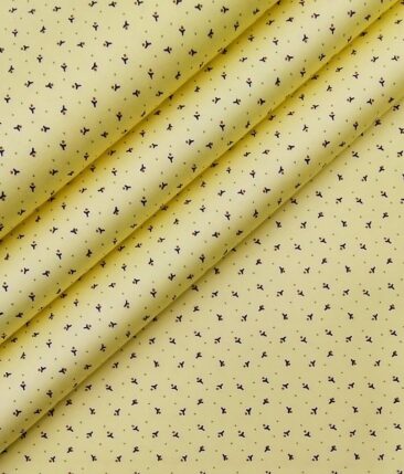 Ankur by Arvind Yellow 100% Premium Cotton Printed Shirt Fabric (1.80 M)