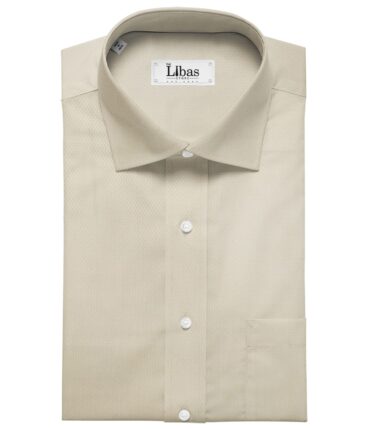 F.M. Hammerle Cream 100% Giza Cotton Jacquard Shirt Fabric (1.60 M)
