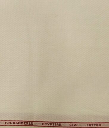 F.M. Hammerle Cream 100% Giza Cotton Jacquard Shirt Fabric (1.60 M)