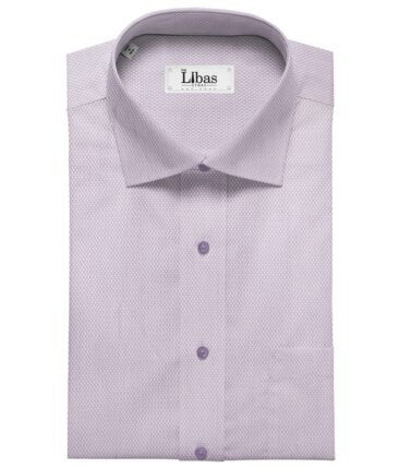 F.M. Hammerle Light Purple 100% Giza Cotton Jacquard Shirt Fabric (1.60 M)
