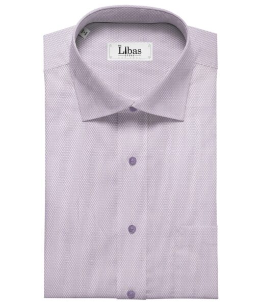 F.M. Hammerle Light Purple 100% Giza Cotton Jacquard Shirt Fabric (1.60 M)