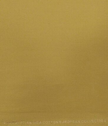 Nemesis Buttermilk Beige 100% Giza Cotton Solid Satin Shirt Fabric (1.60 M)