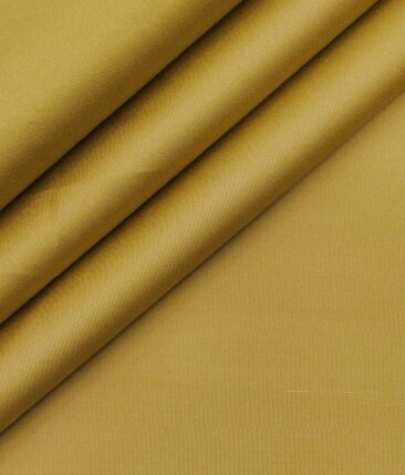 Nemesis Buttermilk Beige 100% Giza Cotton Solid Satin Shirt Fabric (1.60 M)