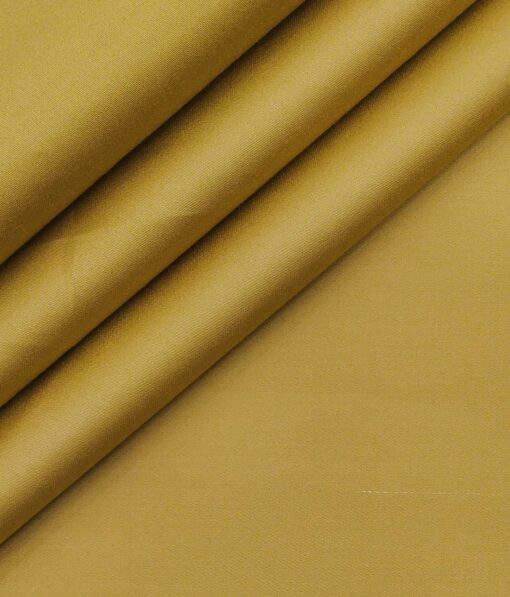 Nemesis Buttermilk Beige 100% Giza Cotton Solid Satin Shirt Fabric (1.60 M)