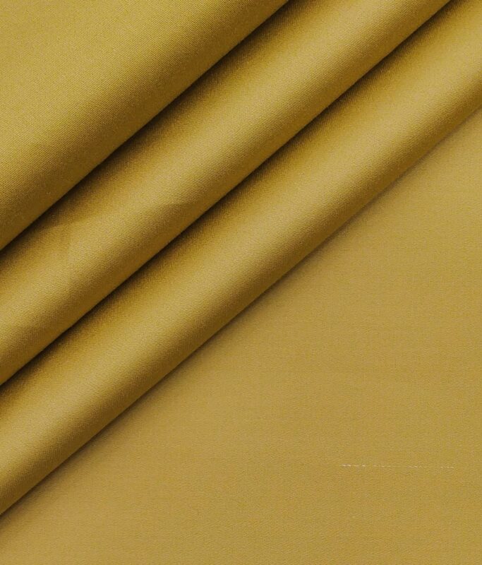 Nemesis Buttermilk Beige 100% Giza Cotton Solid Satin Shirt Fabric (1.60 M)