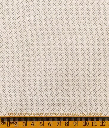 Nemesis Off-White 100% Giza Cotton Printed Shirt Fabric (1.60 M)