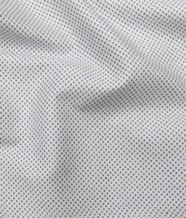 Nemesis White 100% Giza Cotton Printed Shirt Fabric (1.60 M)
