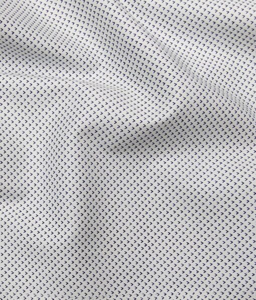 Nemesis White 100% Giza Cotton Printed Shirt Fabric (1.60 M)