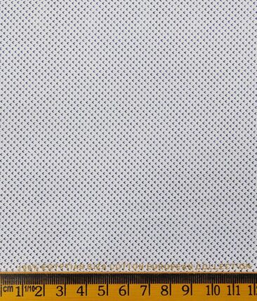 Nemesis White 100% Giza Cotton Printed Shirt Fabric (1.60 M)