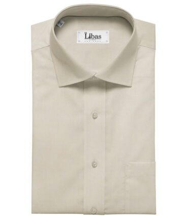 Nemesis Cream 100% Giza Cotton Self Dobby Structured Shirting Fabric