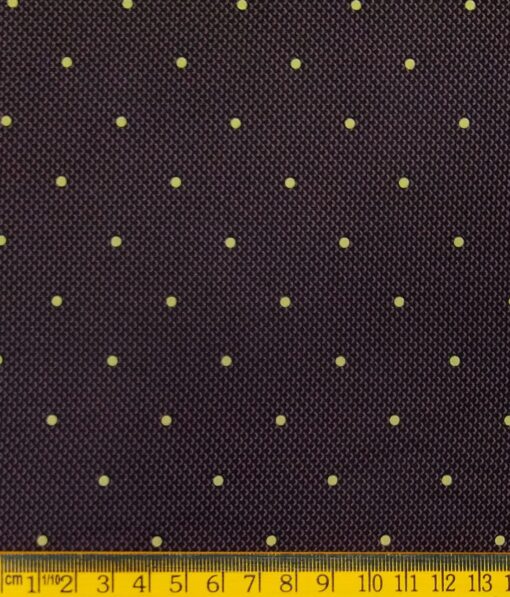 Combo of Raymond Beige Self Checks Trouser Fabric With Exquisite Dark Purple 100% Cotton Printed Shirt Fabric (Unstitched)