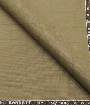 Combo of Raymond Beige Self Checks Trouser Fabric With Exquisite Dark Purple 100% Cotton Printed Shirt Fabric (Unstitched)