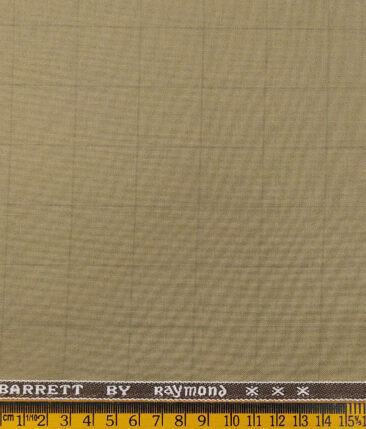 Combo of Raymond Beige Self Checks Trouser Fabric With Exquisite Dark Purple 100% Cotton Printed Shirt Fabric (Unstitched)