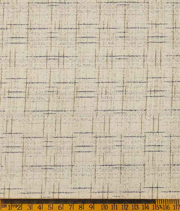 Combo of Raymond Dark Blue Self Design Trouser Fabric With Exquisite Lemon Yellow 100% Cotton Printed Shirt Fabric (Unstitched)
