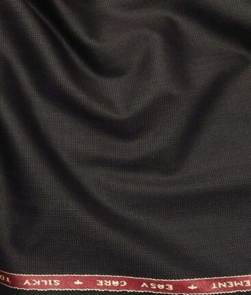Combo of Raymond TechnoStretch Dark Brown Structured Stretchable Trouser Fabric With Monza Off-White 100% Cotton Printed Shirt Fabric (Unstitched)