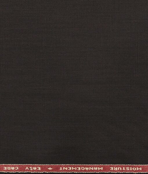 Combo of Raymond TechnoStretch Dark Brown Structured Stretchable Trouser Fabric With Monza Off-White 100% Cotton Printed Shirt Fabric (Unstitched)