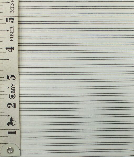 Combo of Raymond Blackish Grey Self Design Trouser Fabric With Bombay Rayon White 100% Cotton Black Striped Shirt Fabric (Unstitched)