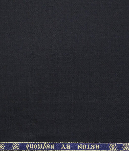 Combo of Raymond Dark Navy Blue Structured Trouser Fabric With Bombay Rayon White 100% Cotton Blue Striped Shirt Fabric (Unstitched)