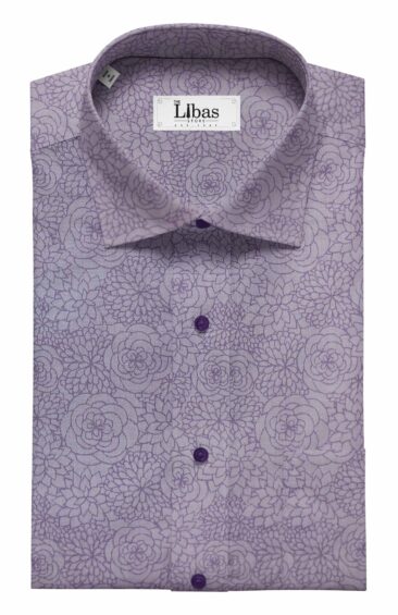 Combo of Raymond Dark Purple Self Design Trouser Fabric With Fabio Rossini Light Purple 100% Cotton Jacquard Shirt Fabric (Unstitched)