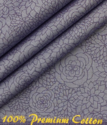 Combo of Raymond Dark Purple Self Design Trouser Fabric With Fabio Rossini Light Purple 100% Cotton Jacquard Shirt Fabric (Unstitched)