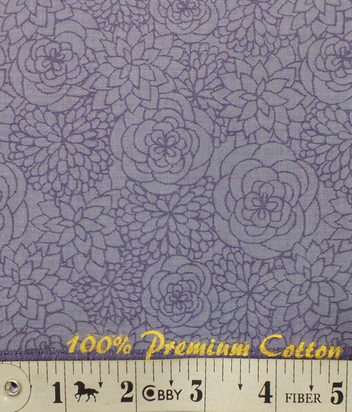 Combo of Raymond Dark Purple Self Design Trouser Fabric With Fabio Rossini Light Purple 100% Cotton Jacquard Shirt Fabric (Unstitched)
